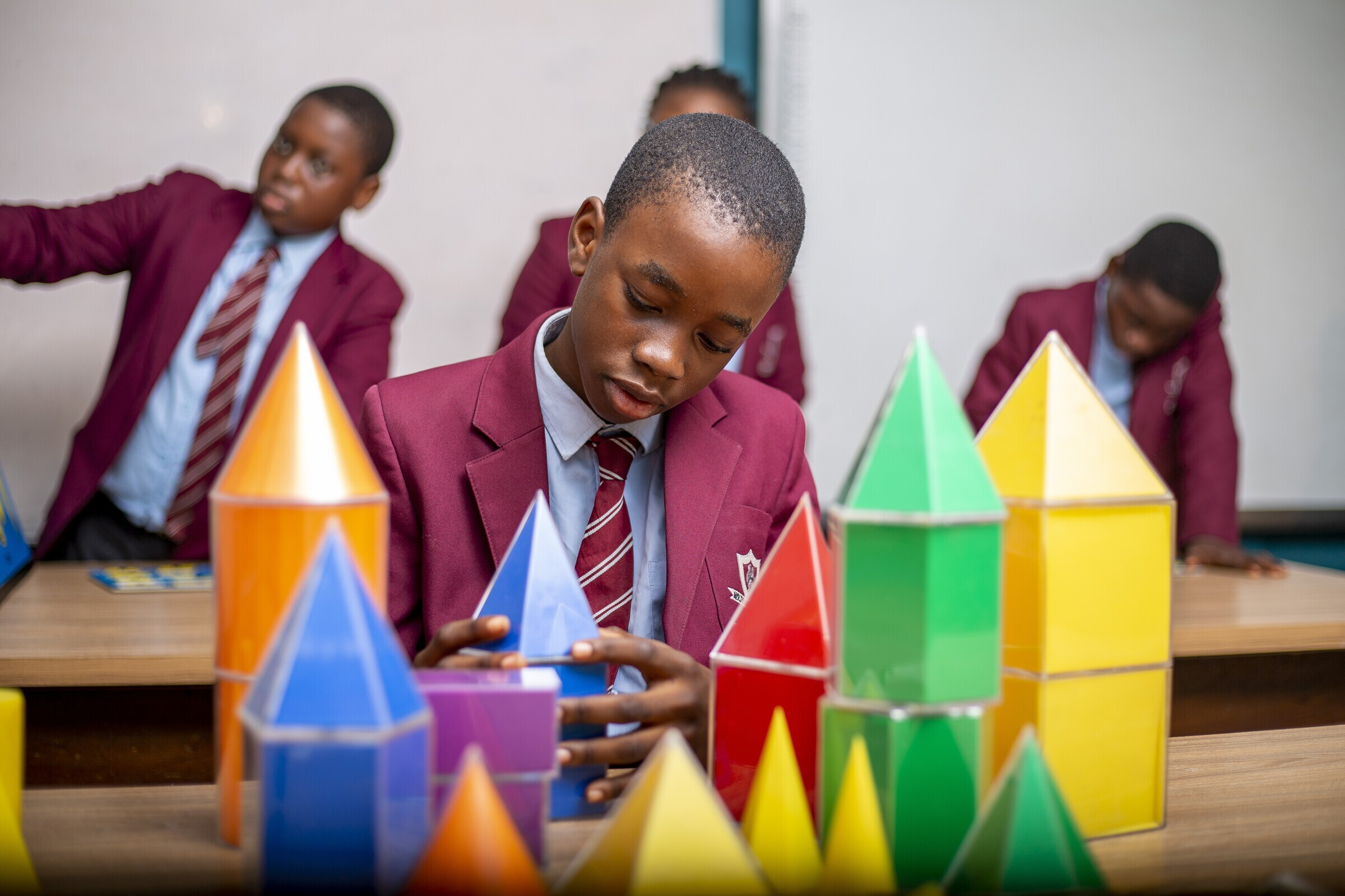 Junior School students learning through a practical mathematics activity