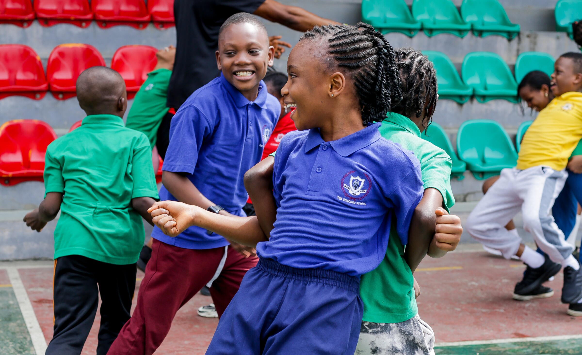 Concord pupils enjoying an active sports session