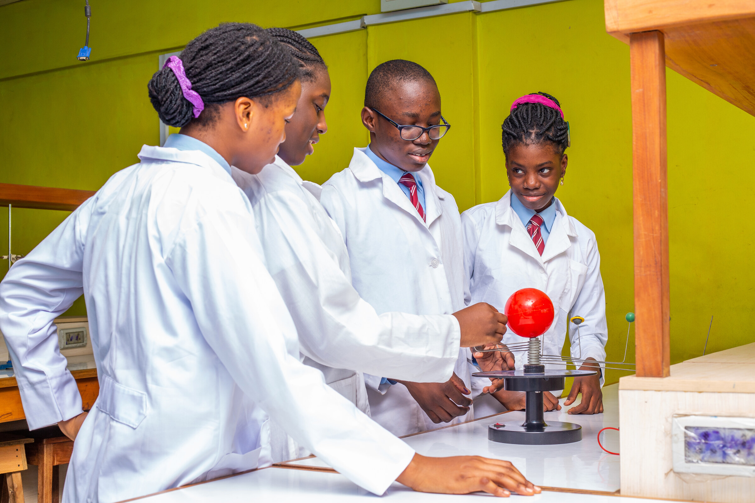 Junior School students conducting a practical science experiment