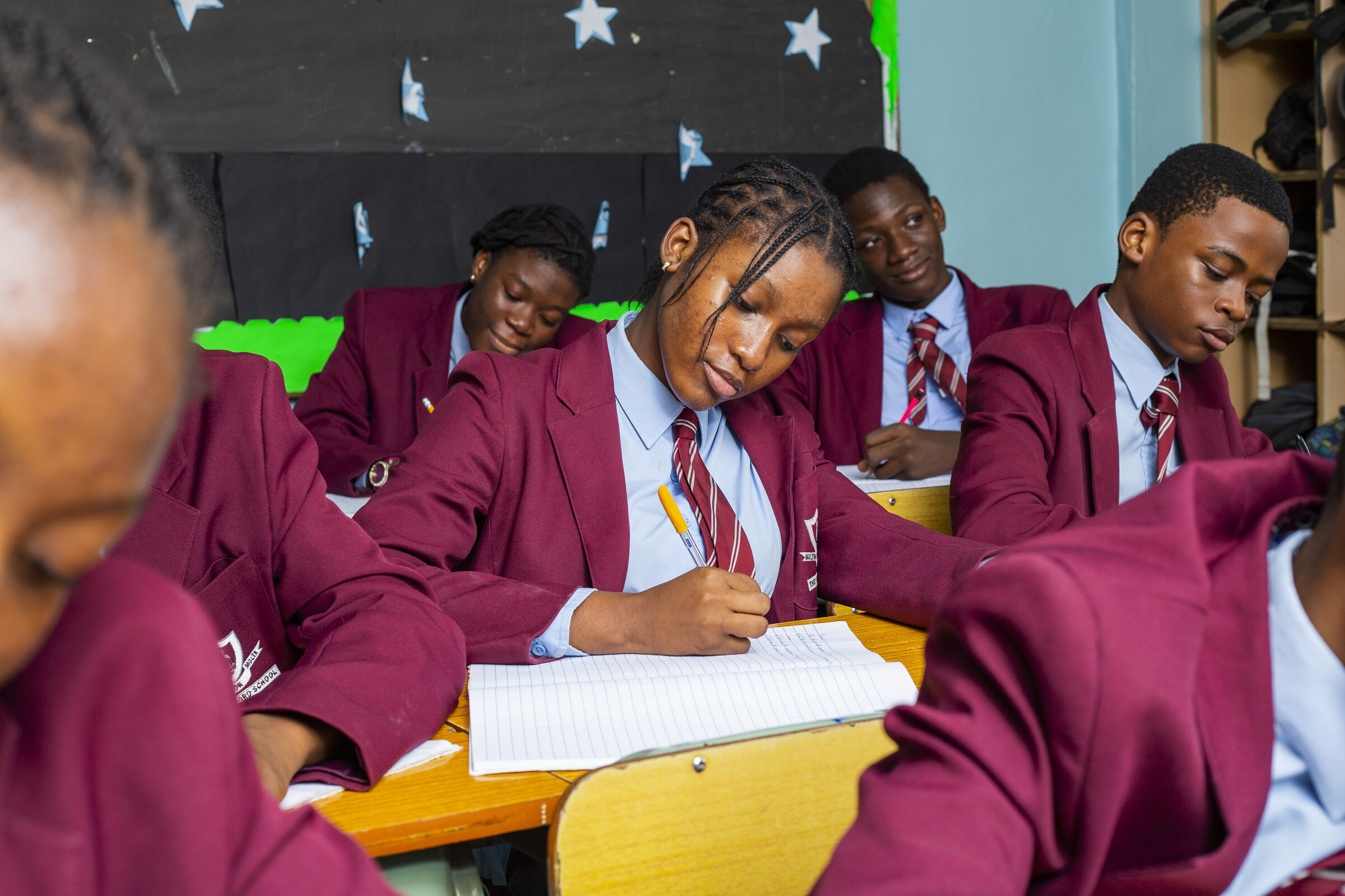 Senior School students learning together in class