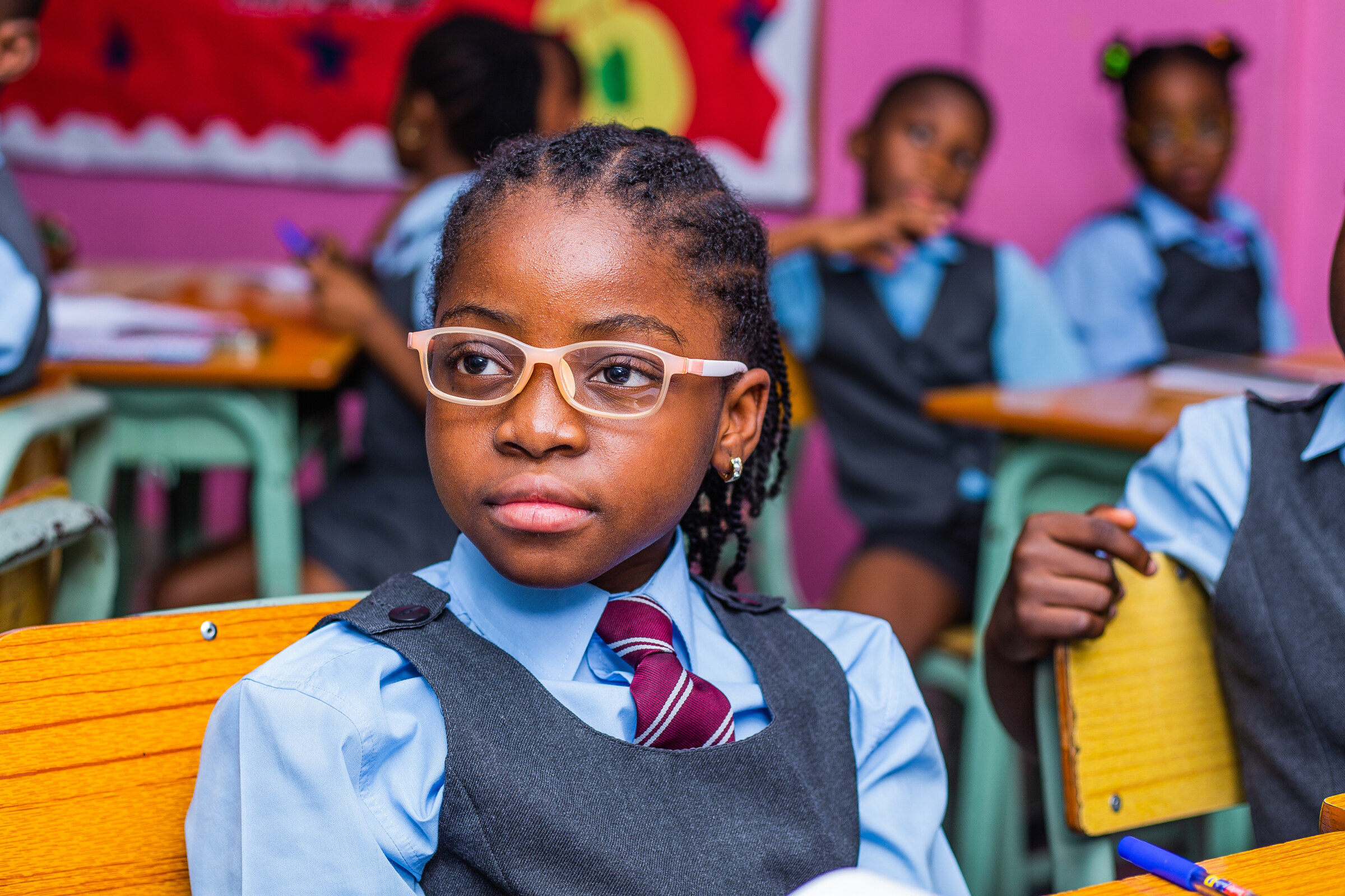 An Upper Prep pupil participating in class