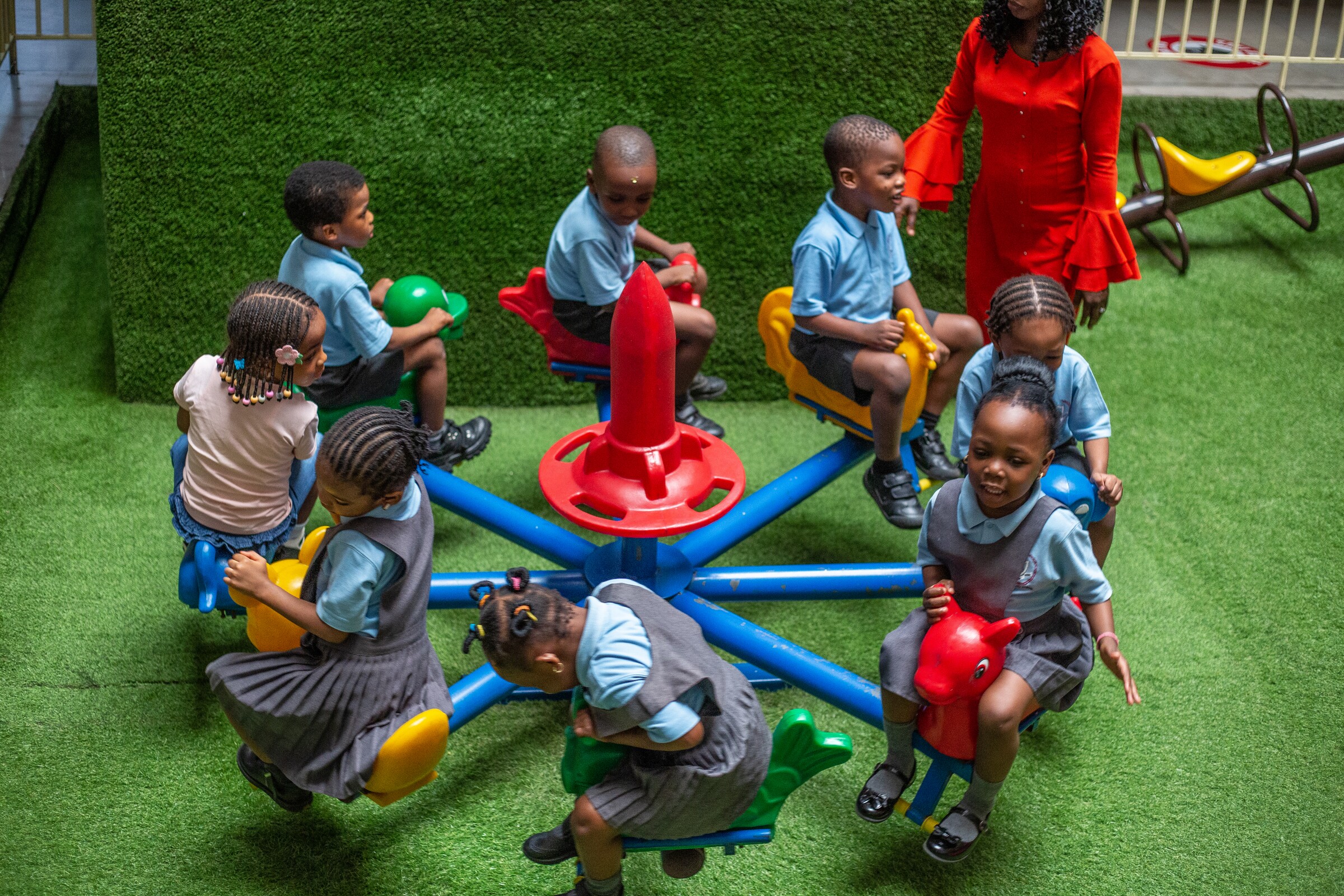 Children enjoying outdoor play together