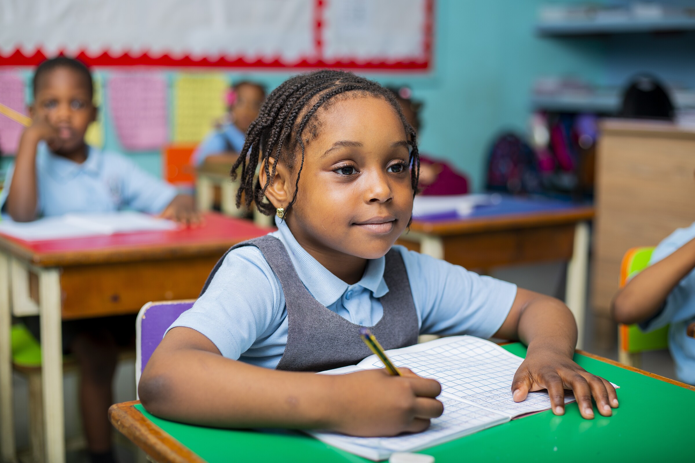 A Concord Preparatory pupil learning in class