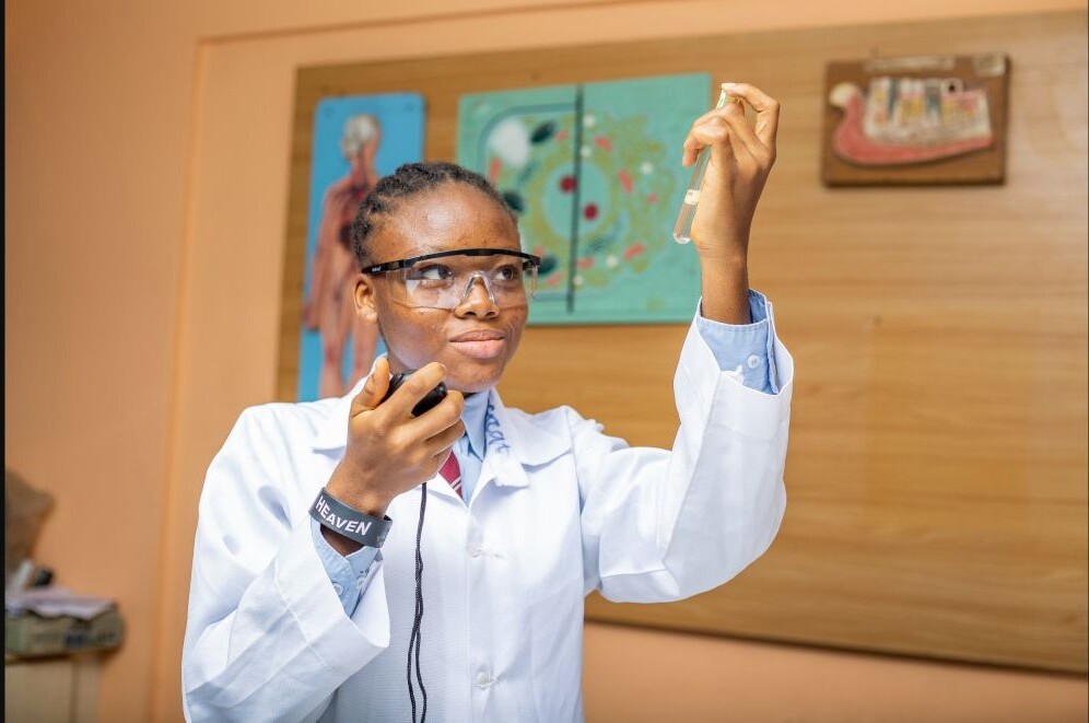 Concord students taking part in practical science