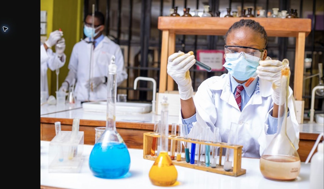 Concord students carrying out practical science work
